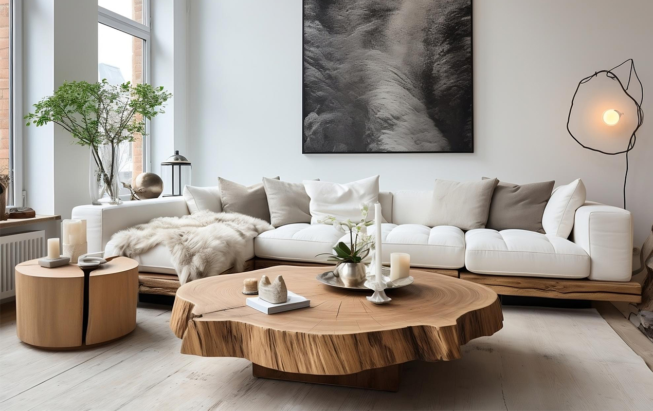 A Piece Of The Forest Round Live Edge Coffee Table