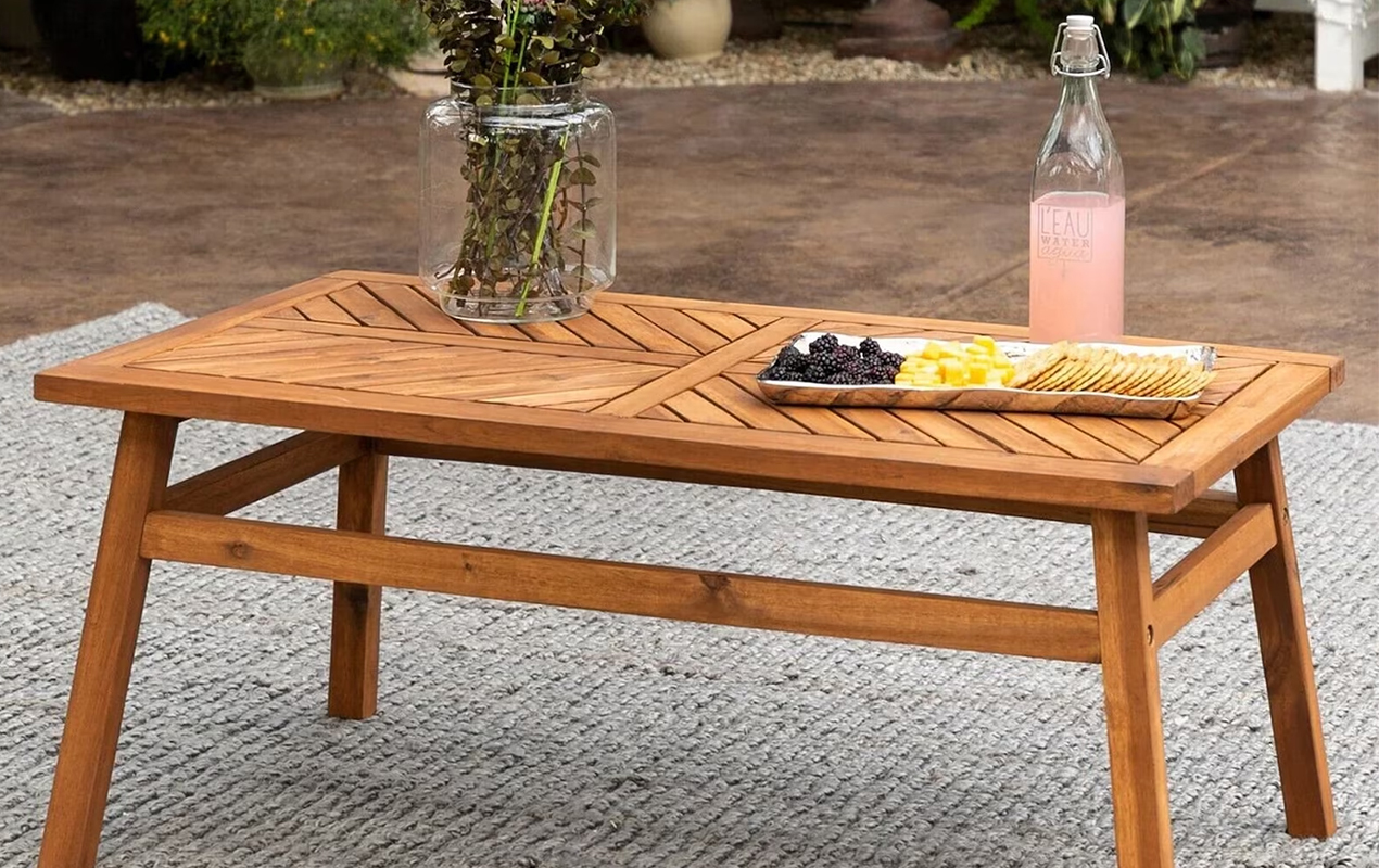 Alfresco Tranquility Acacia Wood Coffee Table in Outdoor Lounge Harmony
