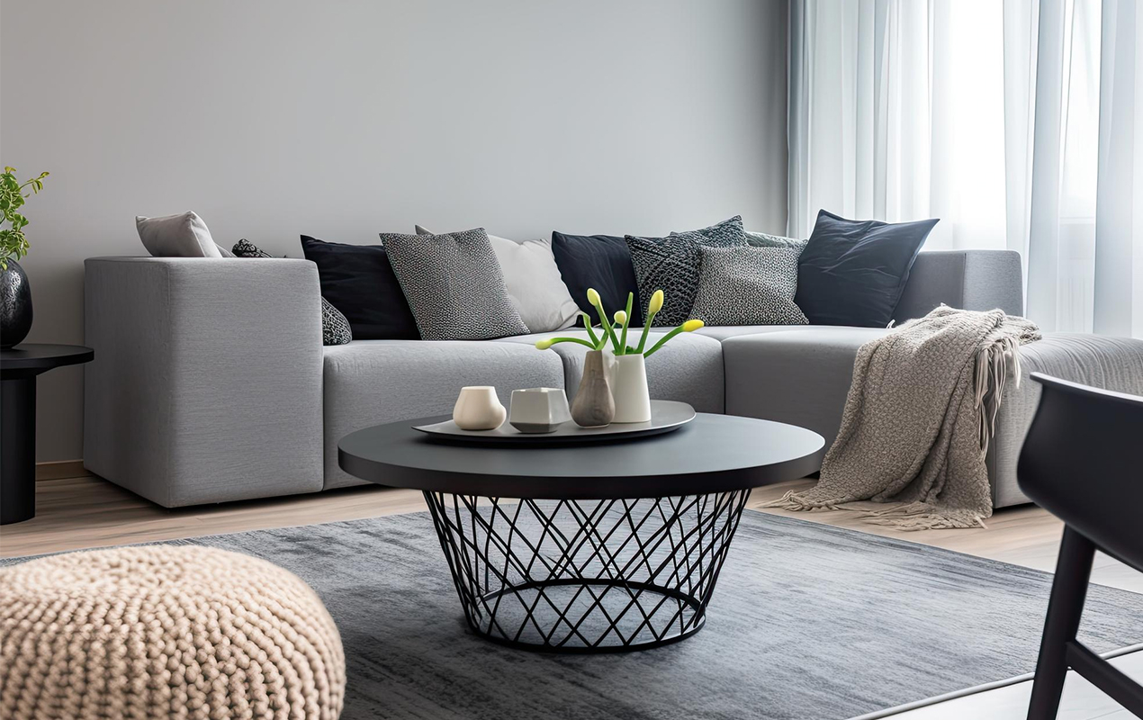 Black Coffee Table with X-shaped Base – A Striking Fusion of Elegance and Modern Appeal