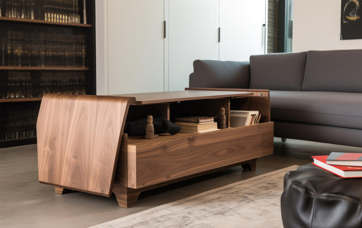 Folding coffee tables