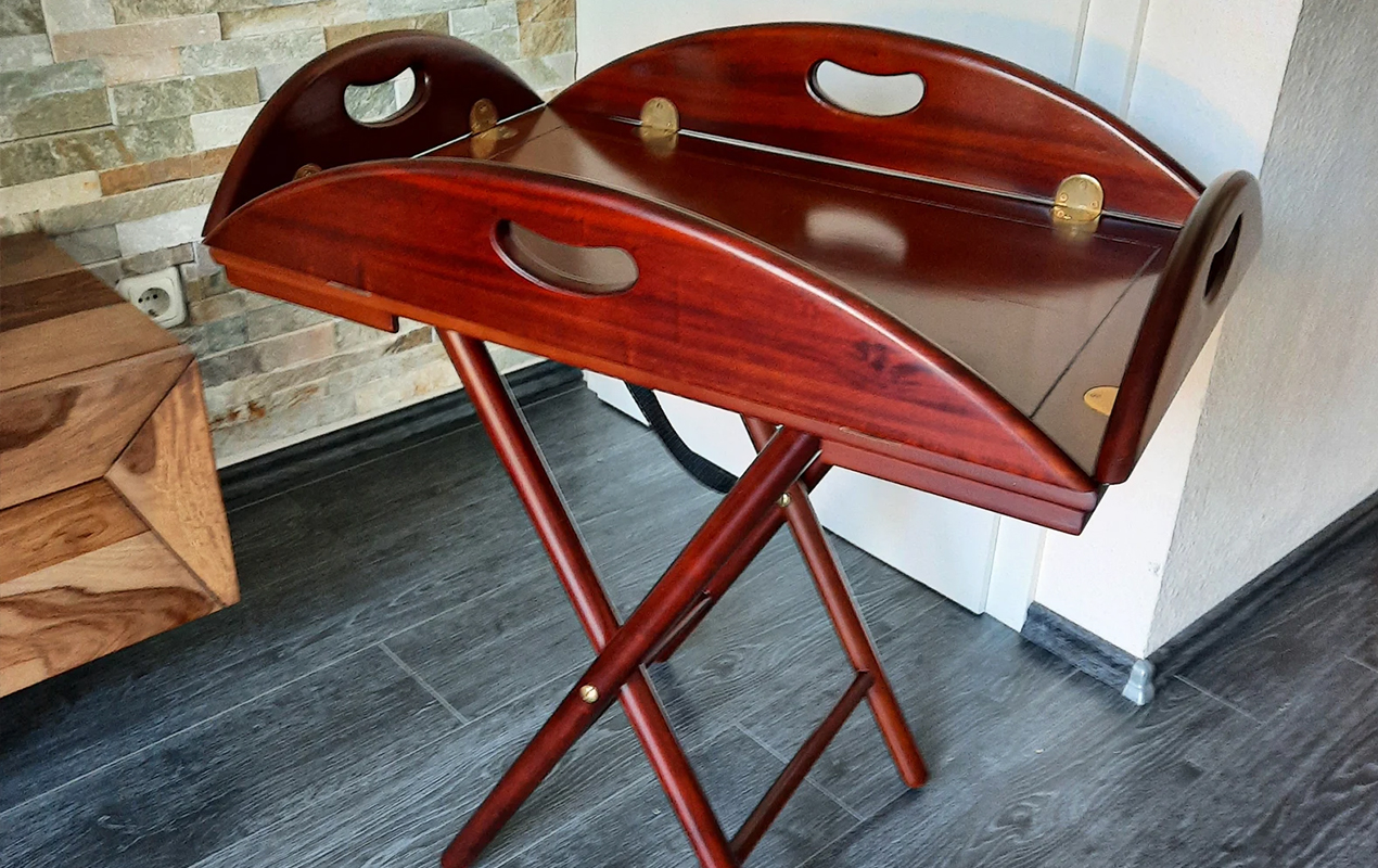 Georgian Mahogany Butler's Tray Coffee Tables; A 19th-Century Masterpiece