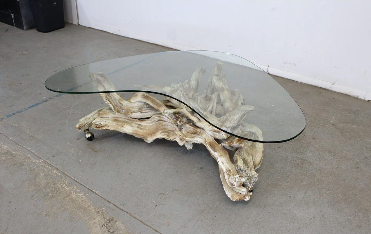 Innovative Creation Glass Kidney Bean Top Table