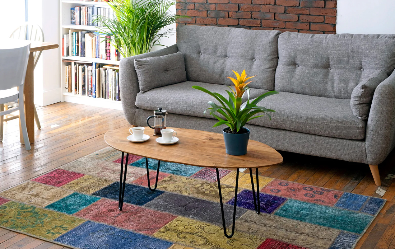 Rustic Elegance The Allure of an Oval Coffee Table with Modern Flair