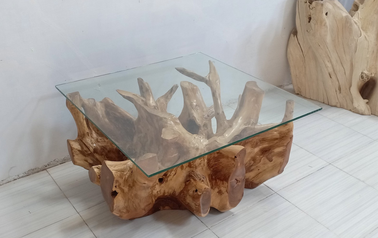 Safety First Rounded Edges Driftwood Coffee Tables