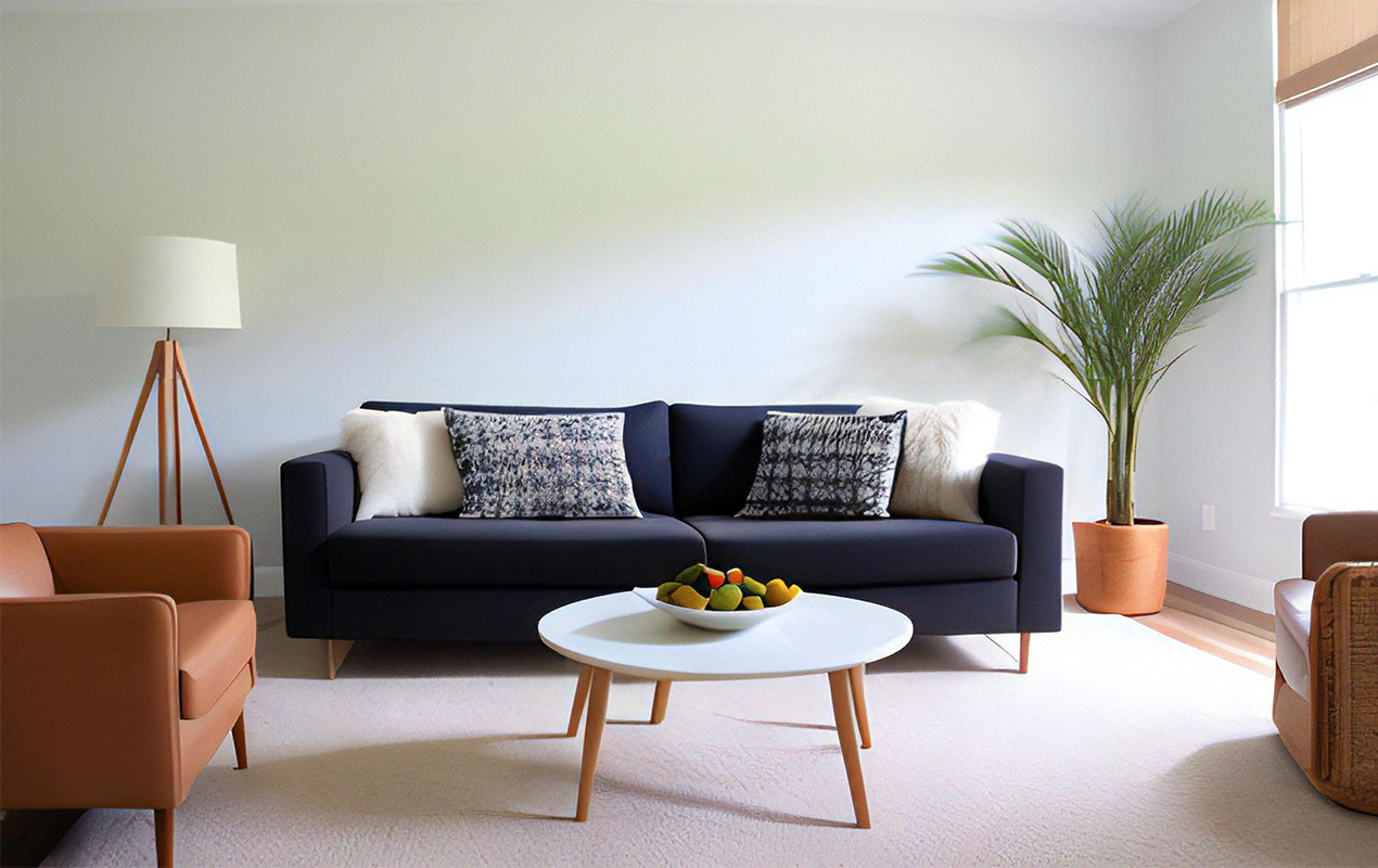 Simple Yet Stylish White Top Rustic Legs Coffee Table