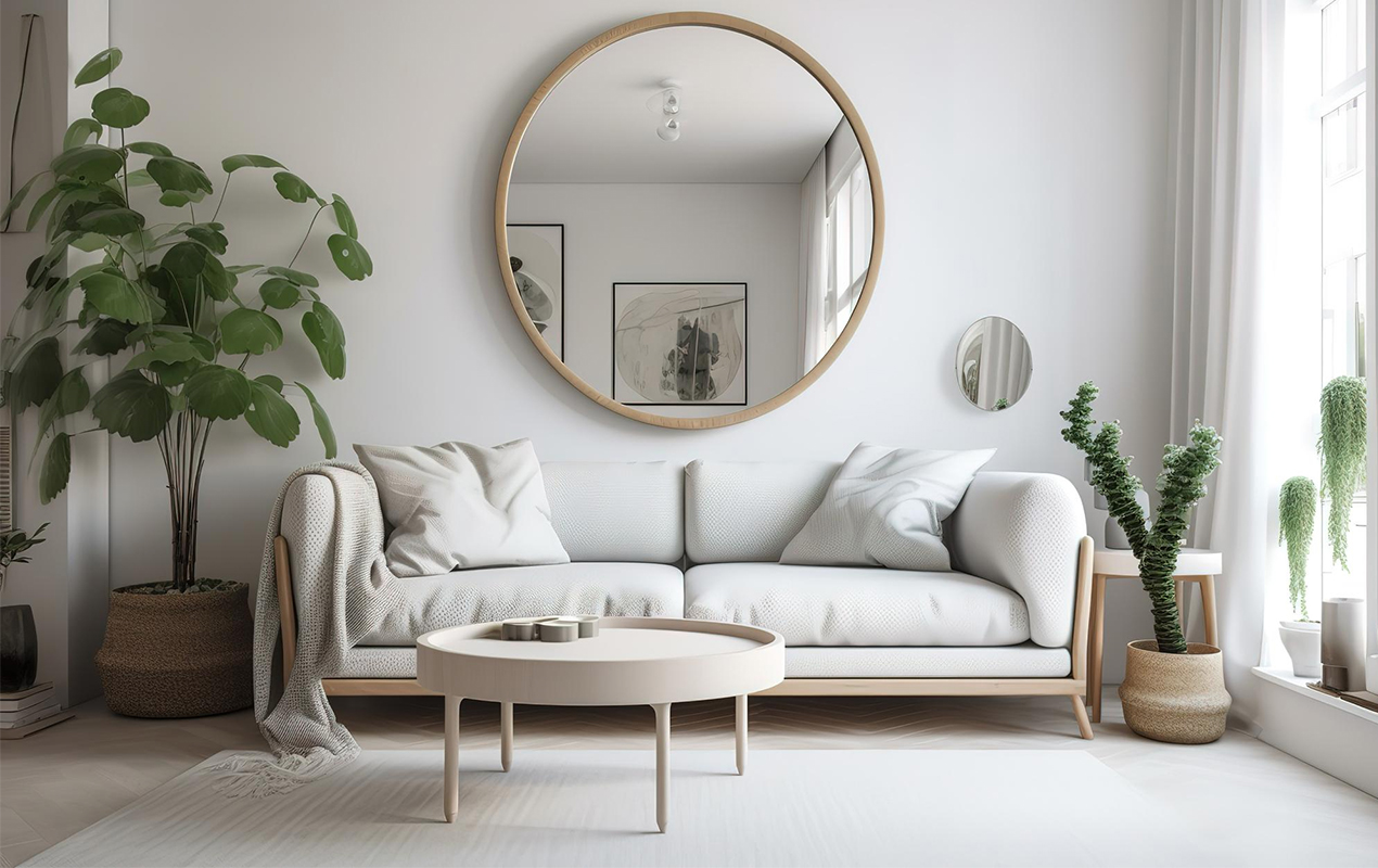 Small round coffee shop table white