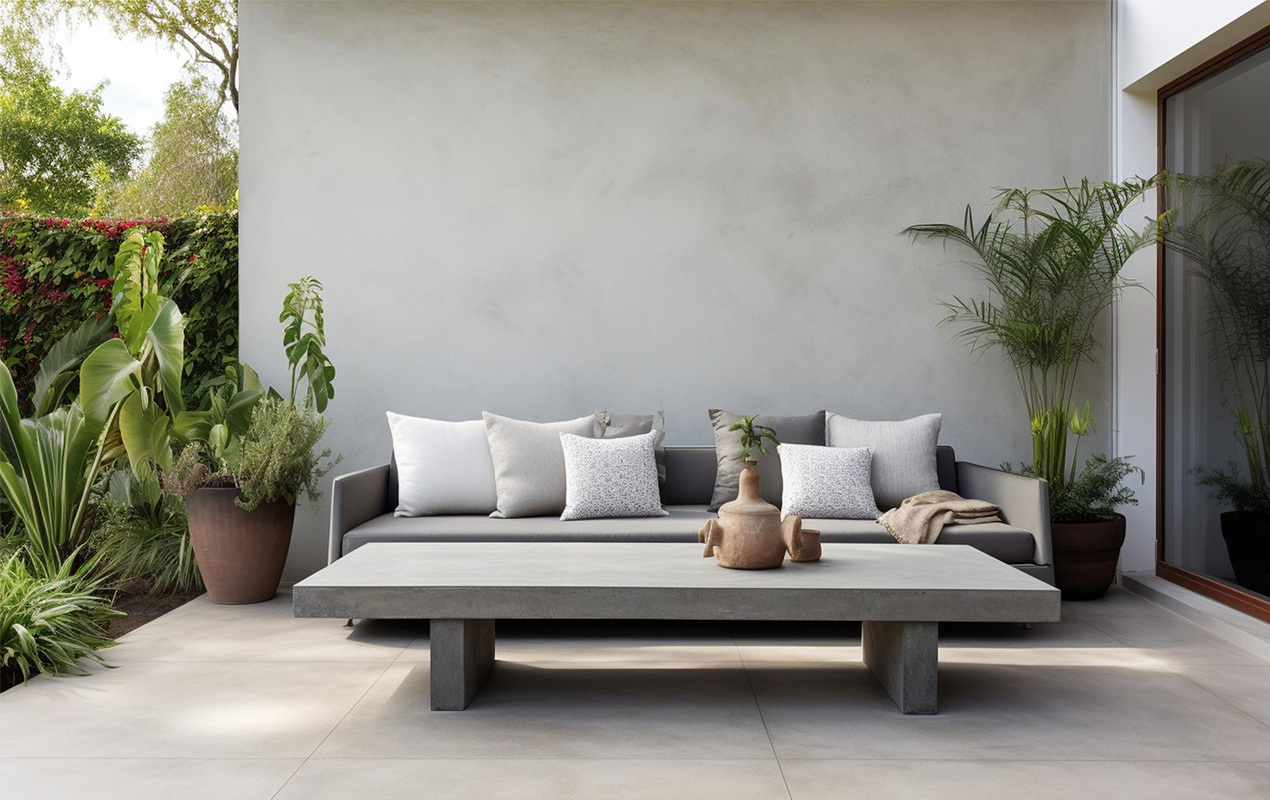 how to make a concrete coffee table