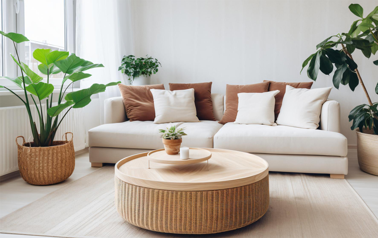 White living room  how to build wicker coffee table with drum style 