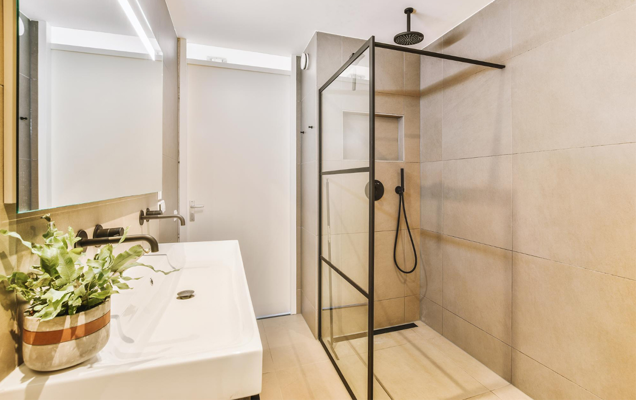 Bathroom interior shower